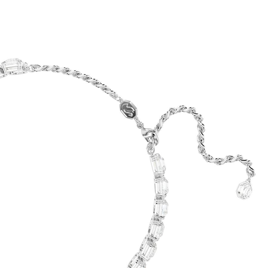 Millenia Rhodium Plated White Octagon Cut Crystal Choker 5696292Swarovski5696292