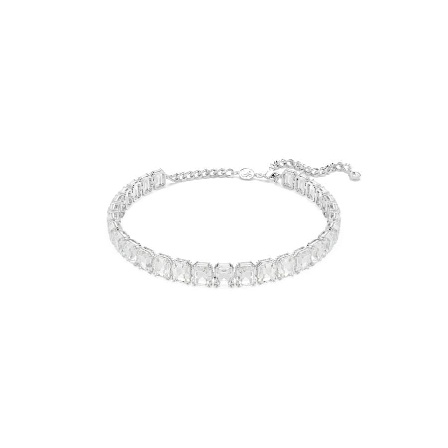 Millenia Rhodium Plated White Octagon Cut Crystal Choker 5696292Swarovski5696292