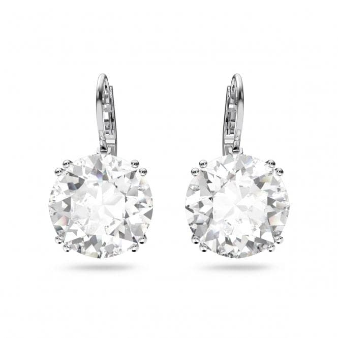 Millenia Round Cut Crystal White Rhodium Plated Earrings 5628351Swarovski5628351