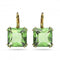 Millenia Round Square Cut Crystal Green Gold - tone Plated Earrings 5636564Swarovski5636564