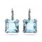 Millenia Square Cut Crystal Blue Rhodium Plated Earrings 5619472Swarovski5619472