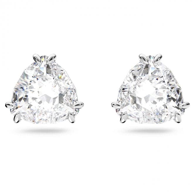 Millenia Stud Trilliant Cut Crystal White Rhodium Plated Earrings 5619498Swarovski5619498