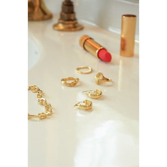 Mini Bold Braided Hoop In 18ct Gold Plated Earrings E3113_GPDaisyE3113_GP