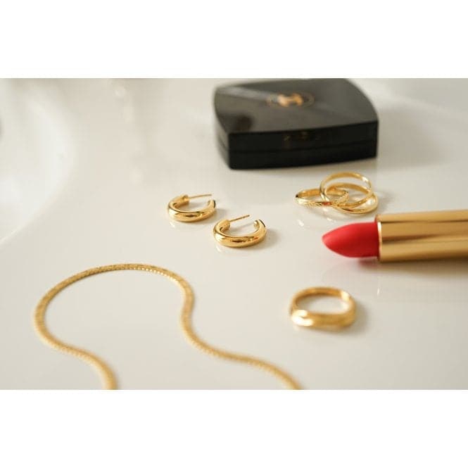 Mini Bold Hoop In 18ct Gold Plated Earrings E3120_GPDaisyE3120_GP