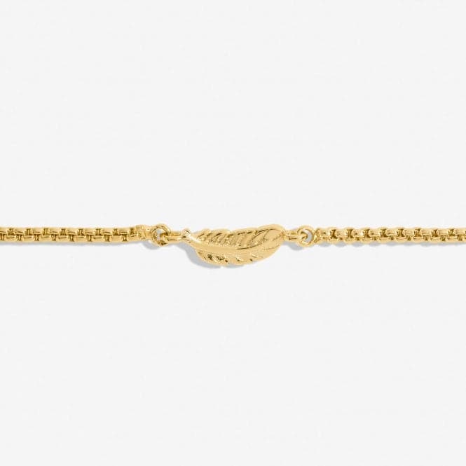 Mini Charms Feather Gold Plated 24.5cm Adjustable Bracelet 7136Joma Jewellery7136