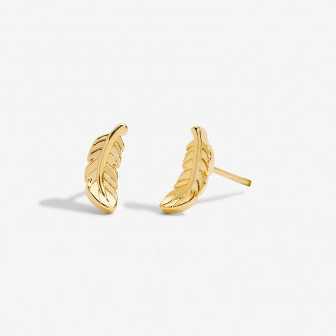 Mini Charms Feather Gold Plated Earrings 7057Joma Jewellery7057
