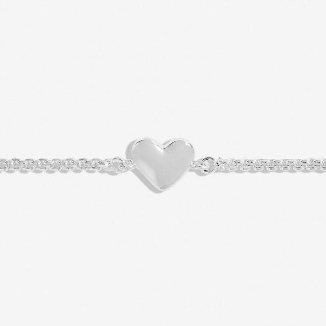 Mini Charms Heart Silver Plated 24.5cm Adjustable Bracelet 7137Joma Jewellery7137