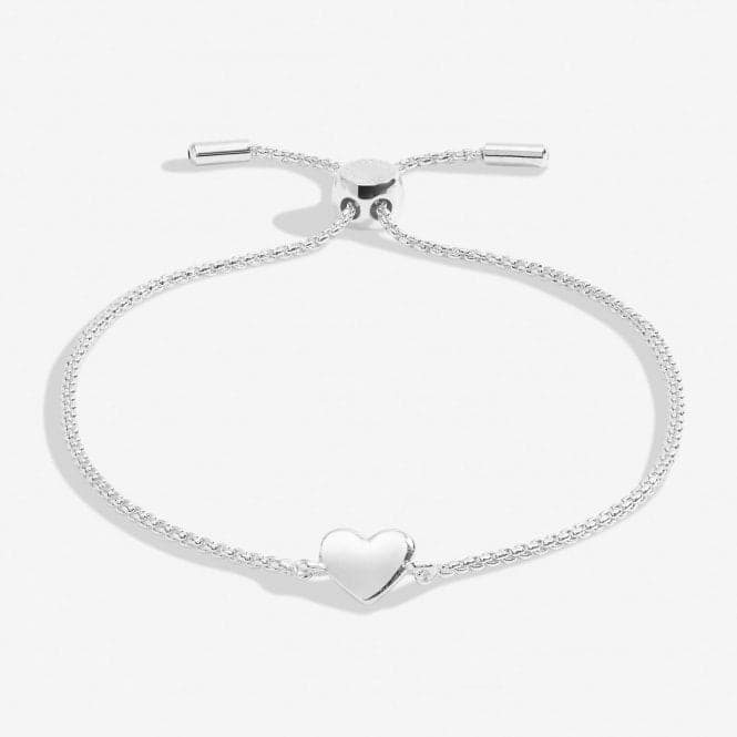 Mini Charms Heart Silver Plated 24.5cm Adjustable Bracelet 7137Joma Jewellery7137