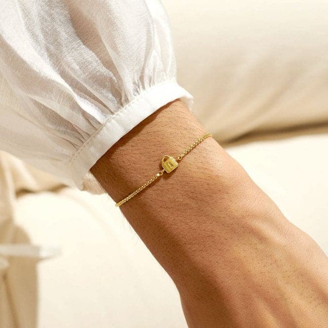 Mini Charms| Lock Gold Plated 24.5cm Adjustable Bracelet 7138Joma Jewellery7138