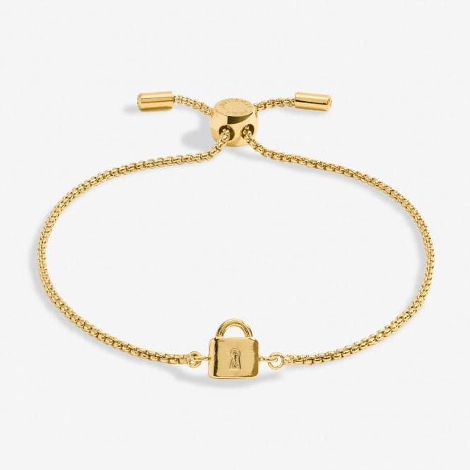 Mini Charms| Lock Gold Plated 24.5cm Adjustable Bracelet 7138Joma Jewellery7138