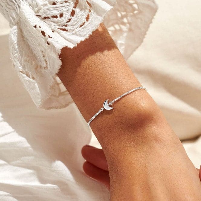 Mini Charms Moon Silver Plated 24.5cm Adjustable Bracelet 7139Joma Jewellery7139