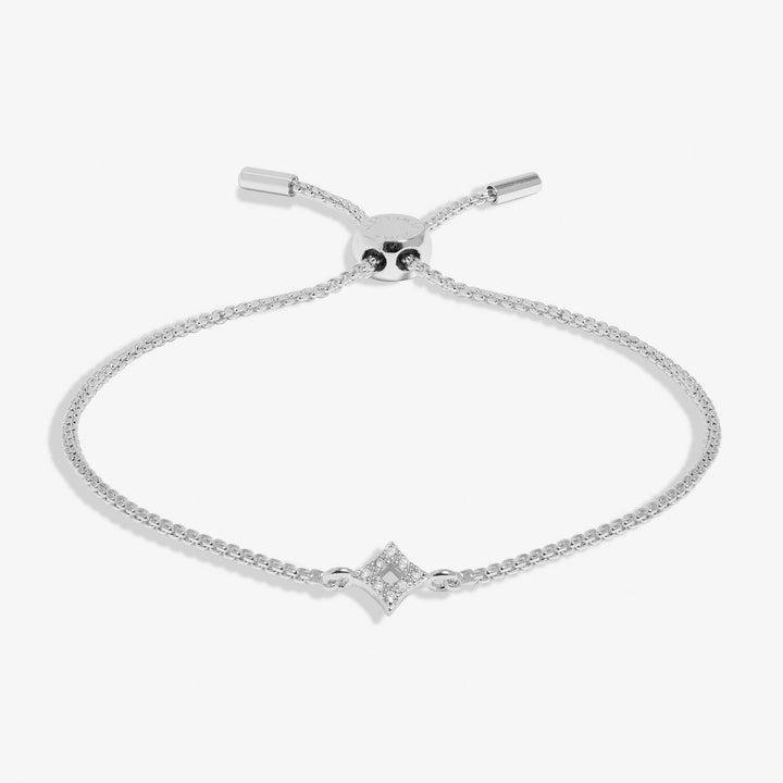 Mini Charms Pave Diamond Silver Plated Bracelet 7639Joma Jewellery7639