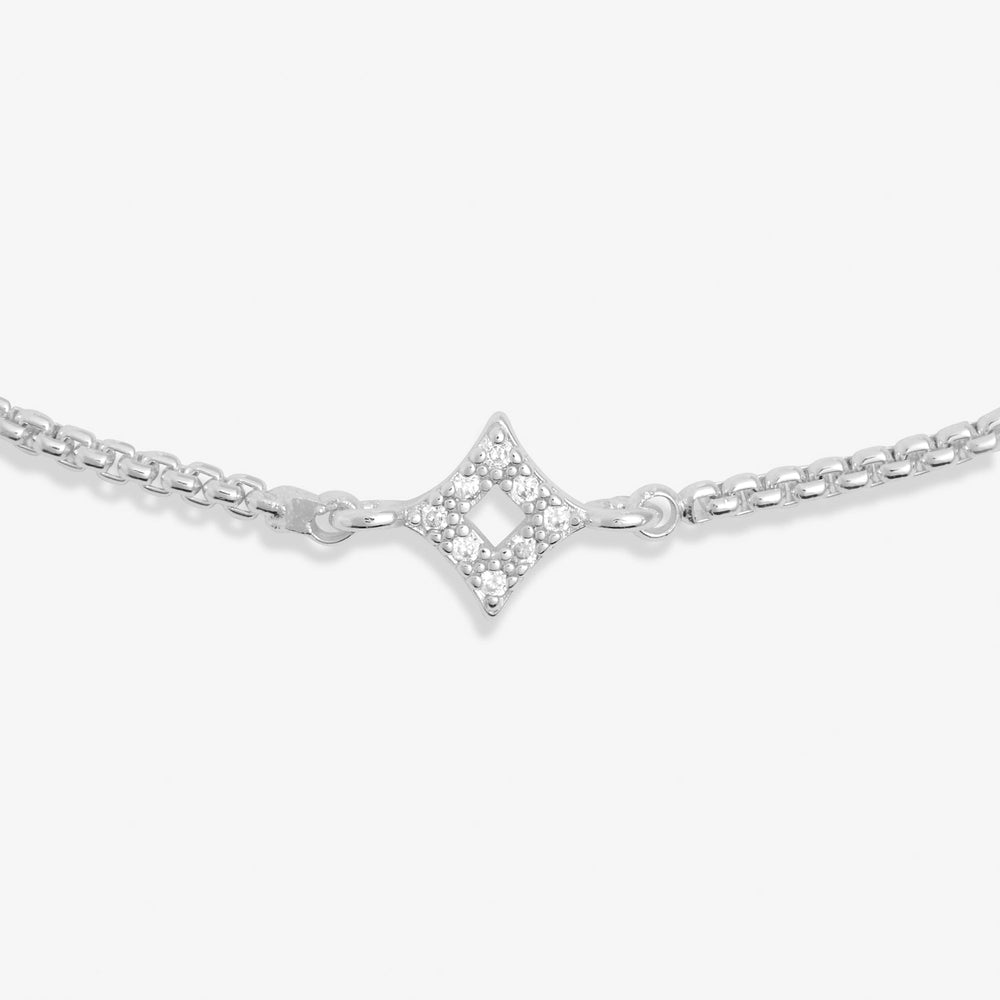 Mini Charms Pave Diamond Silver Plated Bracelet 7639Joma Jewellery7639