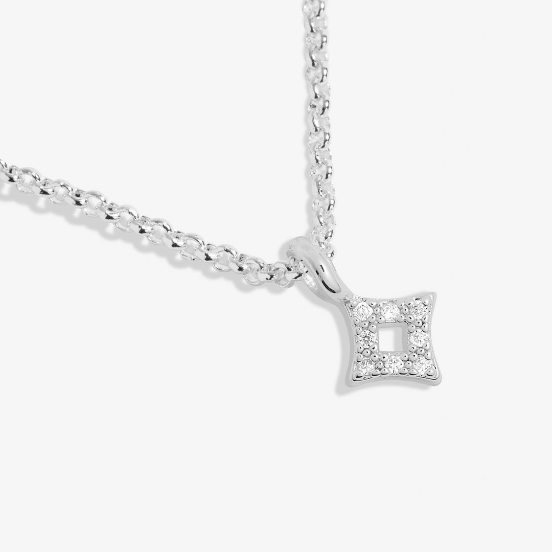 Mini Charms Pave Diamond Silver Plated Necklace 7633Joma Jewellery7633