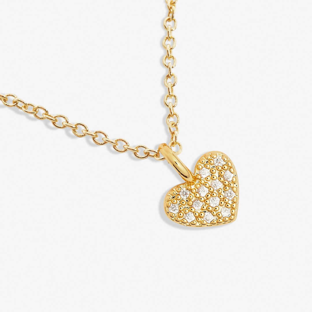 Mini Charms Pave Heart Gold Plated Necklace 7632Joma Jewellery7632