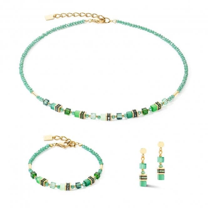 Mini Cubes Green Necklace 4565/10 - 0500Coeur De Lion4565/10 - 0500