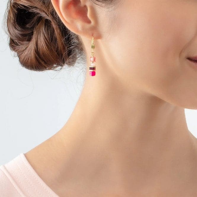 Mini Cubes Magenta Earrings 4565/20 - 0422Coeur De Lion4565/20 - 0422