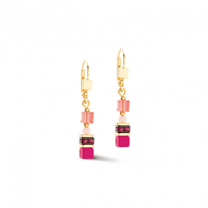 Mini Cubes Magenta Earrings 4565/20 - 0422Coeur De Lion4565/20 - 0422