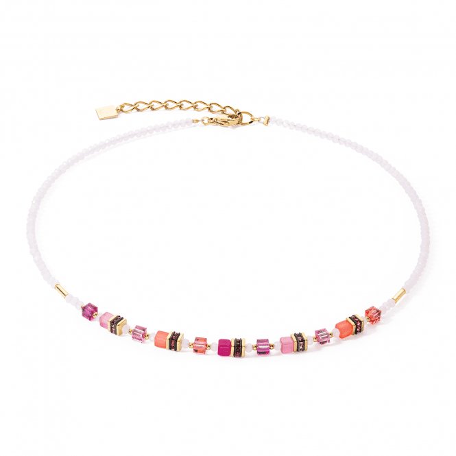 Mini Cubes Magenta Necklace 4565/10 - 0422Coeur De Lion4565/10 - 0422