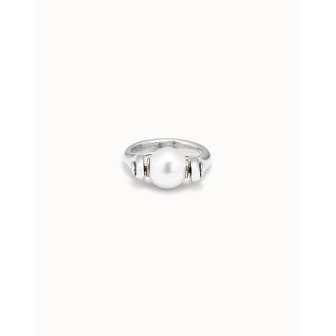 Moody White Pearl Shell RingUNOde50ANI0662BPLMTL12