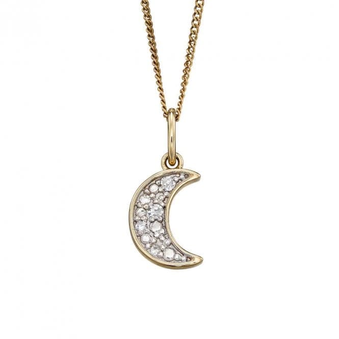 Moon Diamond Yellow Gold Pendant GP2187Elements GoldGP2187