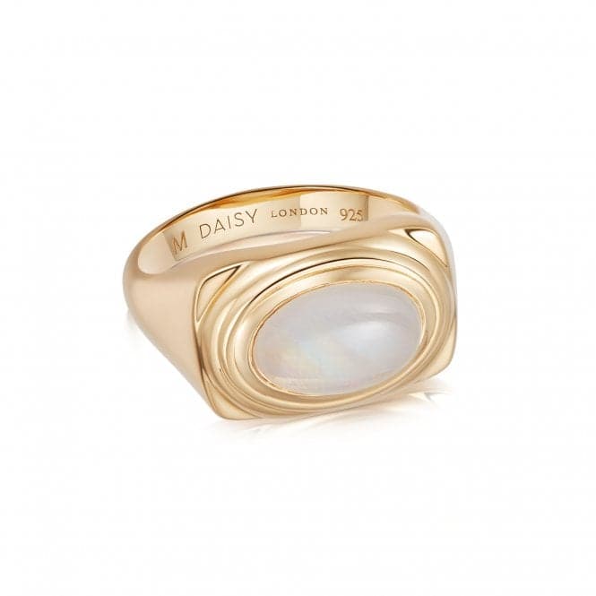 Moonstone Bold 18ct Gold Plated Ring HR3001_GPDaisyHR3001_GP_L