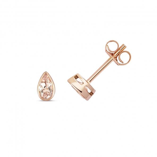 Morganite Rubover Stud Earrings ED243RMGemstones JewelleryED243RM