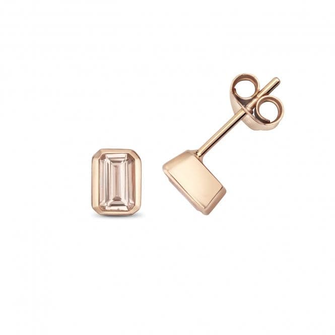 Morganite Stud Emerald Cut Earrings ED284RMGemstones JewelleryED284RM