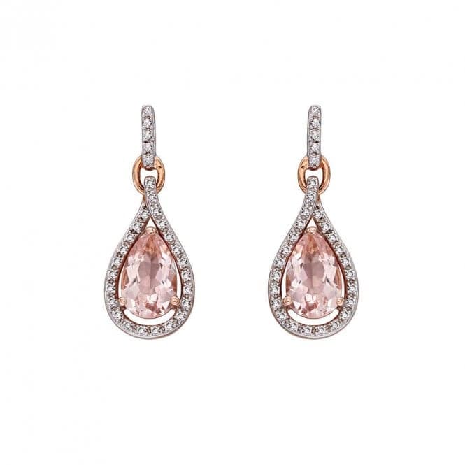 Morganite Tear Drop Shape Earrings GE2272PElements GoldGE2272P