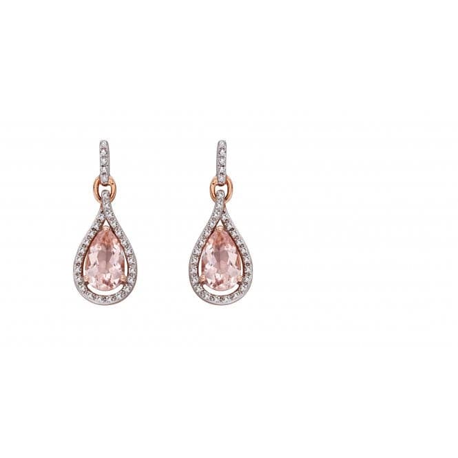 Morganite Tear Drop Shape Earrings GE2272PElements GoldGE2272P