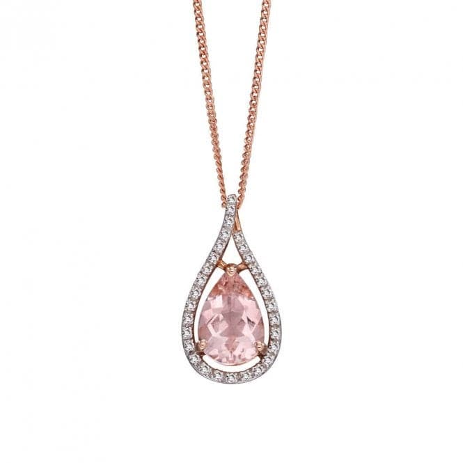 Morganite Tear Drop Shape Pendant GP2164PElements GoldGP2164P