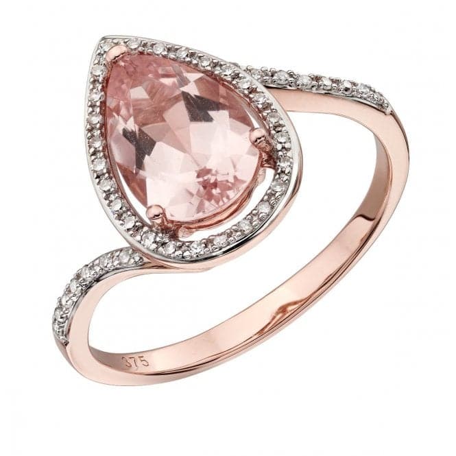 Morganite Tear Drop Shape Ring GR563PElements GoldGR563P 52