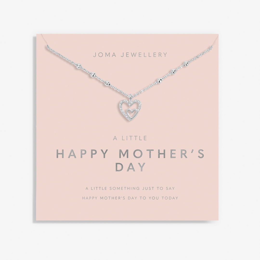 Mother's Day A Little Happy Mother's Day Silver Plated Necklace 8584Joma Jewellery8584