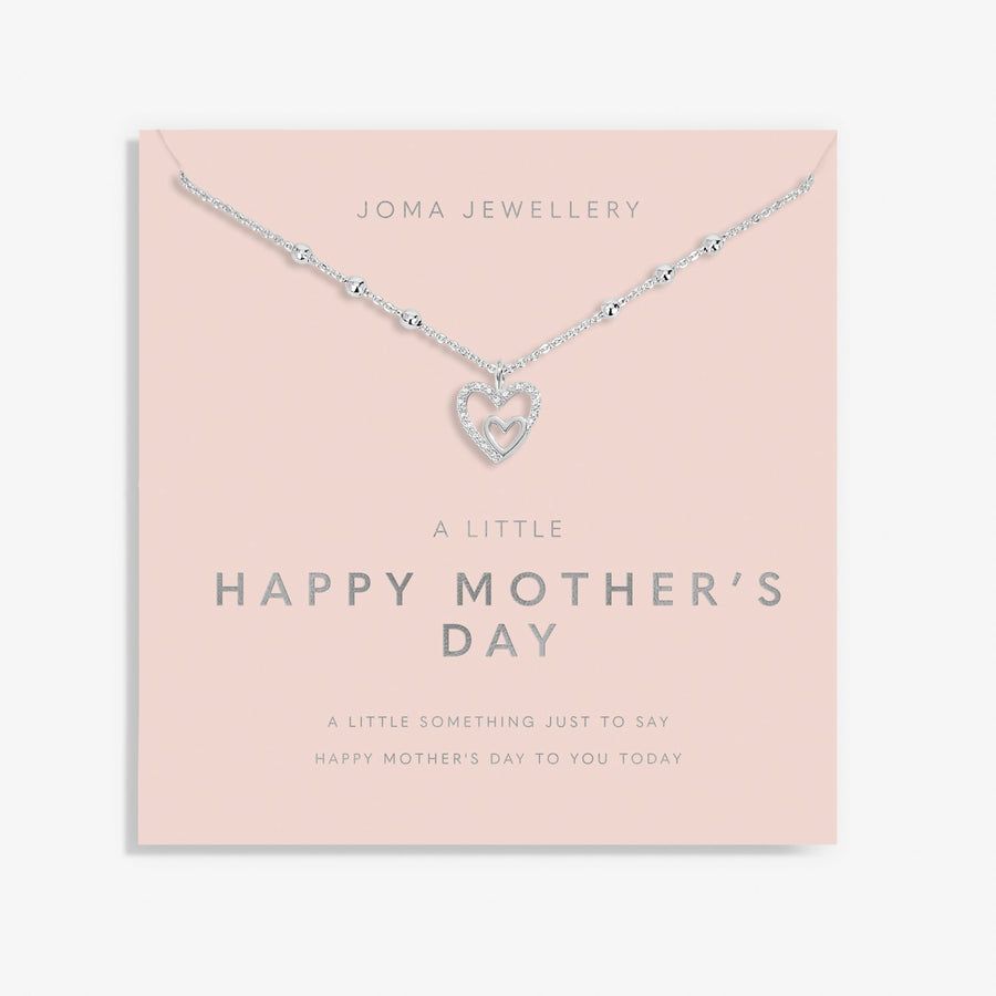 Mother's Day A Little Happy Mother's Day Silver Plated Necklace 8584Joma Jewellery8584