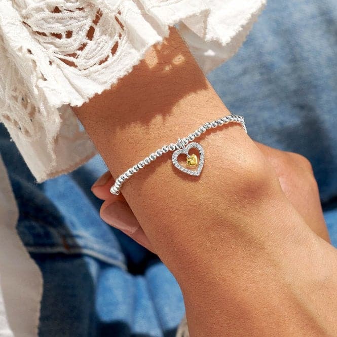 Mother's Day A Little Love You Mummy Silver Gold Plated 17.5cm Bracelet 6859Joma Jewellery6859