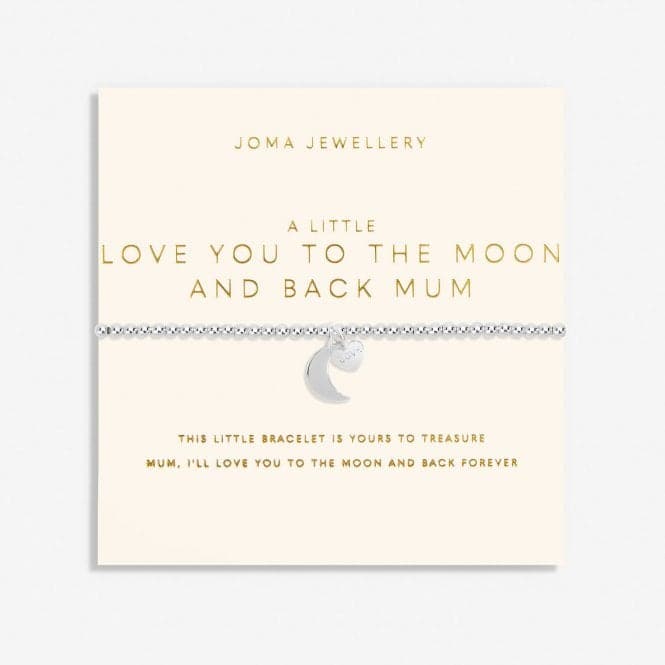 Mother's Day A Little Love You To the Moon Back Mum Silver Plated 17.5cm Bracelet 6858Joma Jewellery6858