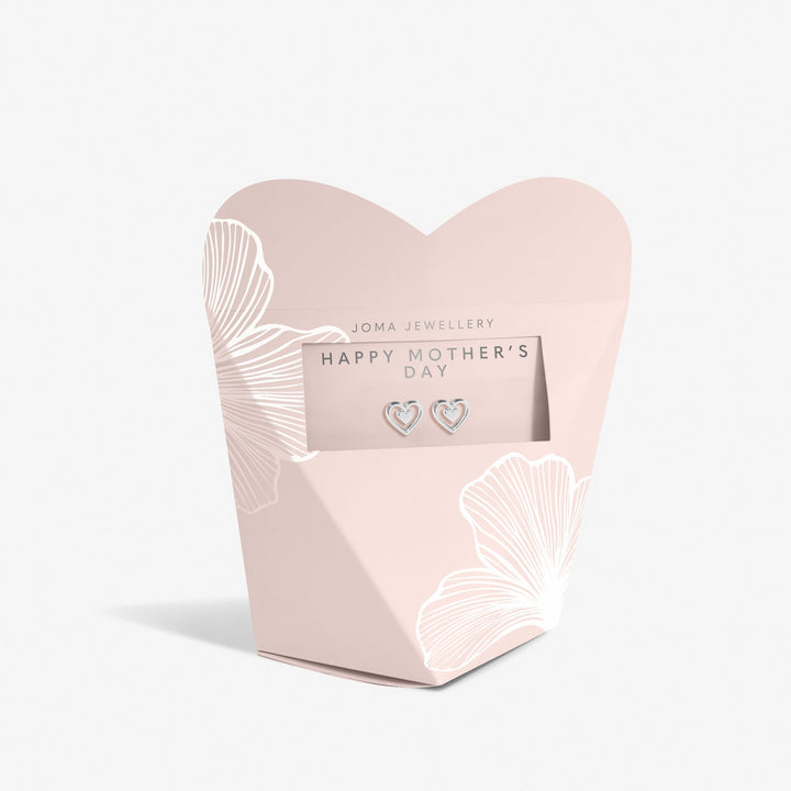 Mother's Day From the Heart Happy Mother's Day Silver Plated Earrings 8570Joma Jewellery8570