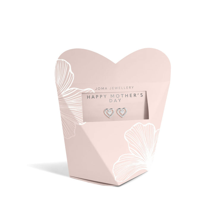 Mother's Day From the Heart Happy Mother's Day Silver Plated Earrings 8570Joma Jewellery8570