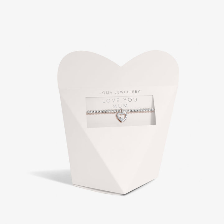 Mother's Day From the Heart Love You Mum Silver Plated Bracelet 8571Joma Jewellery8571