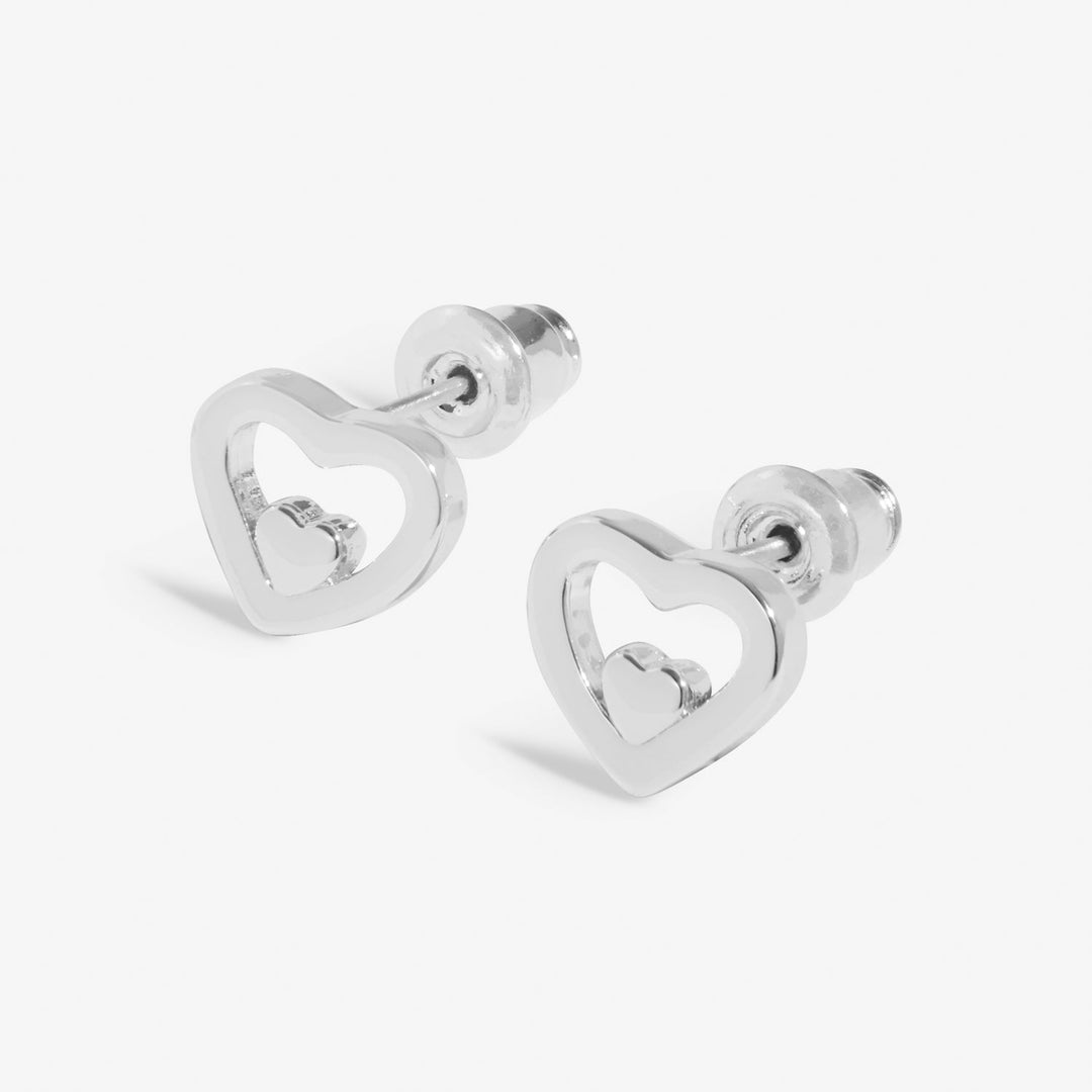 Mother's Day From the Heart Love You Mummy Silver Plated Earrings 8568Joma Jewellery8568