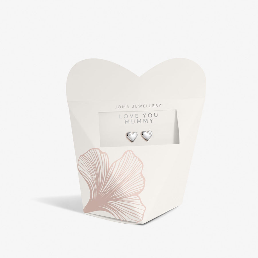 Mother's Day From the Heart Love You Mummy Silver Plated Earrings 8568Joma Jewellery8568