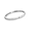 Elegant Sterling Silver Much Loved Slim Bangle DC217 featuring delicate design and adorned with six sparkling White Topaz stones and a single hand-set diamond, reflecting luxury.