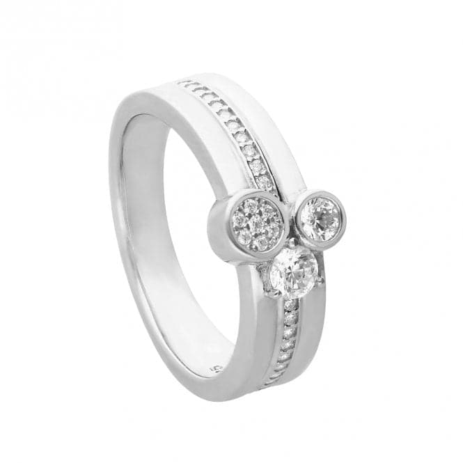 Multi Band Triple Stones Pave Ring R3784DiamonfireR3784 16