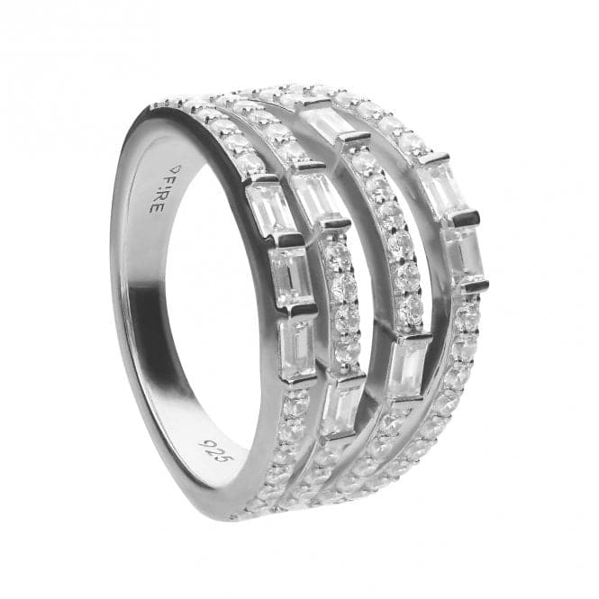 Multiband Statement Baguette Ring R3782DiamonfireR3782 16