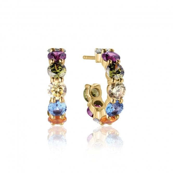 Multicoloured Zirconia Belluno Creolo Earrings SJ - E42115 - ACZ - SGSif JakobsSJ - E42115 - ACZ - SG