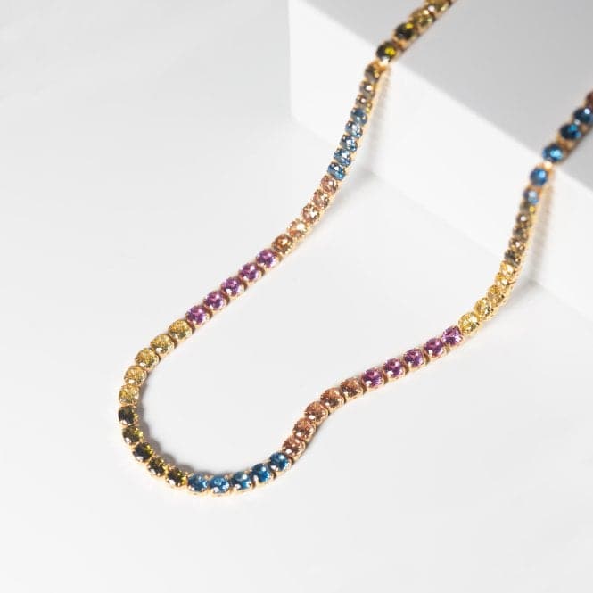 Multicoloured Zirconia Ellera Grande Necklace SJ - N2872 - XCZ - YG - 38Sif JakobsSJ - N2872 - XCZ - YG - 38