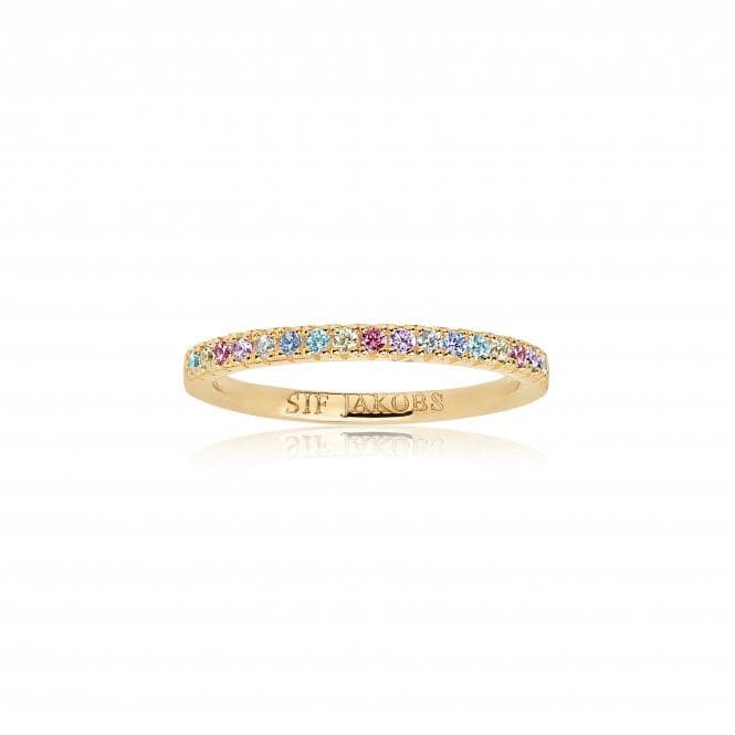 Multicoloured Zirconia Ellera Ring SJ - R2869 - XCZ(YG)Sif JakobsSJ - R2869 - XCZ - YG/50