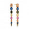 Multicoloured Zirconia Ellisse Lungo Otto Earrings SJ - E2324 - XCZ - YGSif JakobsSJ - E2324 - XCZ - YG