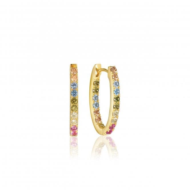 Multicoloured Zirconia Ellisse Piccolo Earrings SJ - E2312 - XCZ - YGSif JakobsSJ - E2312 - XCZ - YG