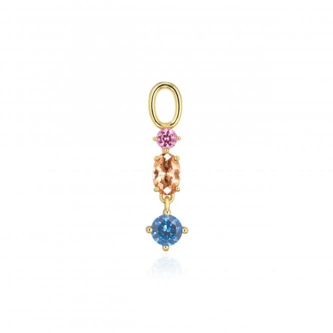 Multicoloured Zirconia Pendolo Tre Earring Charm SJ - CH2374 - XCZ - YGSif JakobsSJ - CH2374 - XCZ - YG